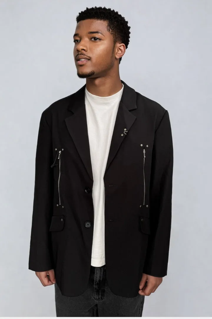 Blazer With Metal Details