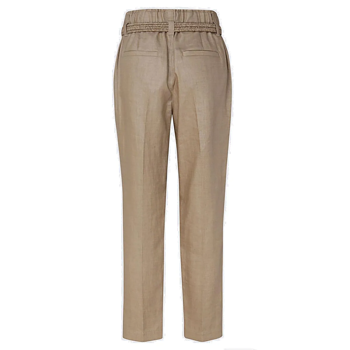 Brunello Cucinelli High Waist Belted Cropped Pants