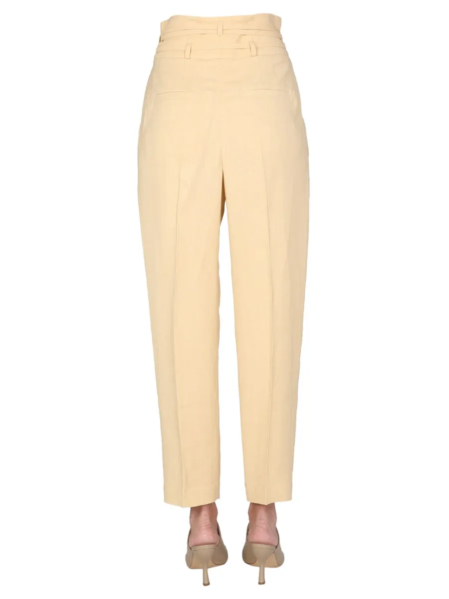Brunello Cucinelli High Waist Drawstring Trousers