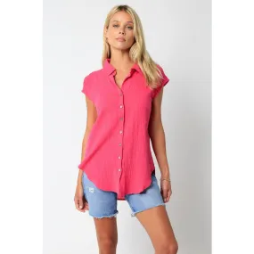 Charlotte Gauze Button Down Shirt