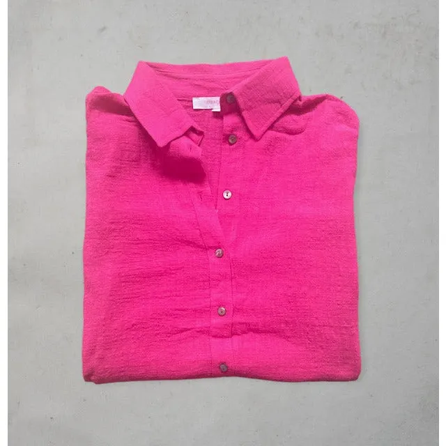 Charlotte Gauze Button Down Shirt