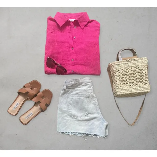 Charlotte Gauze Button Down Shirt