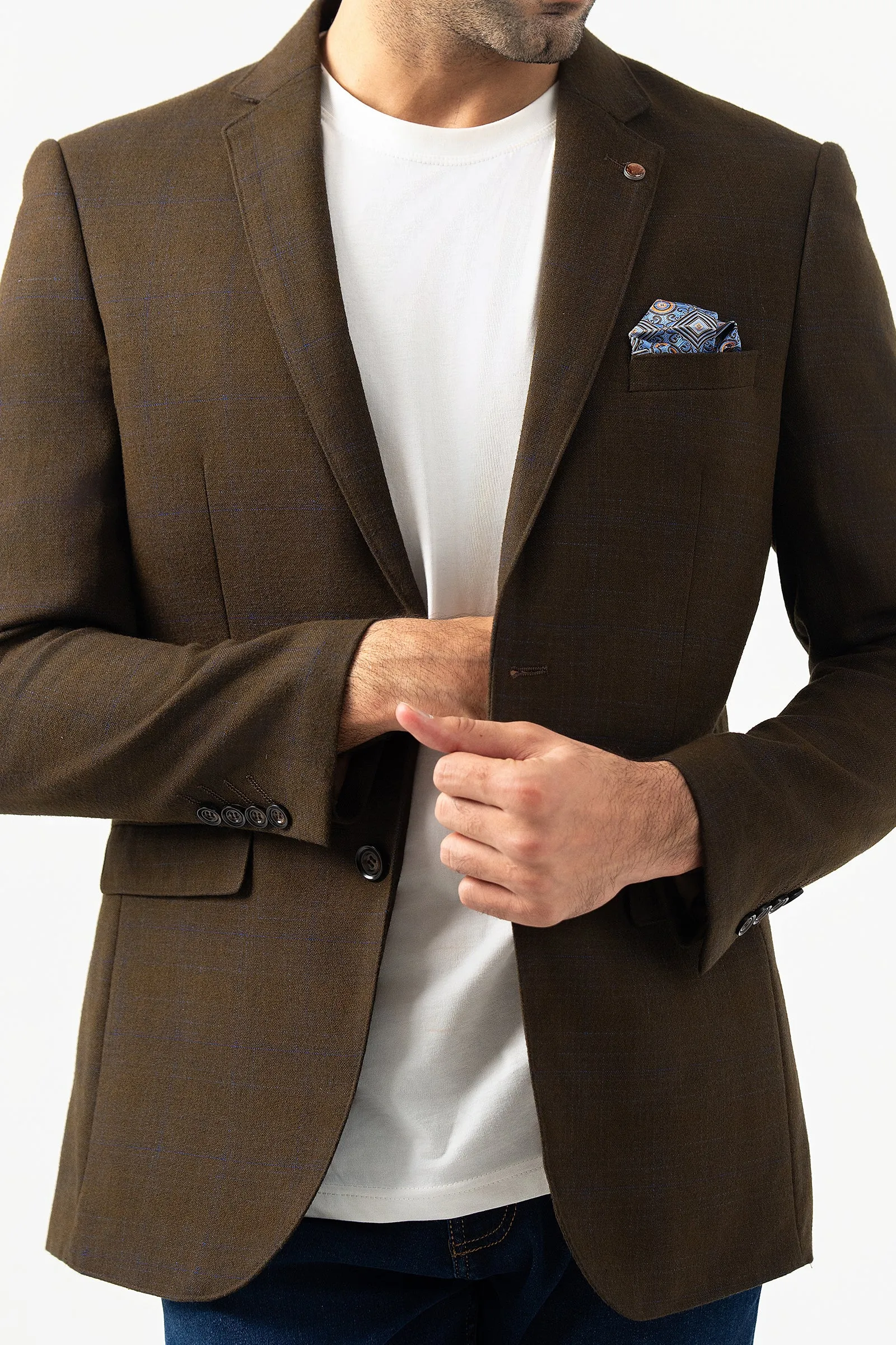 Coffee 2 Button Blazer