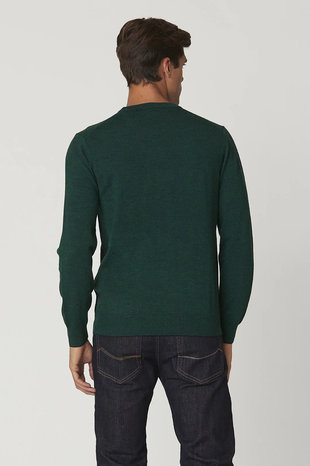 Crew neck wool sweater