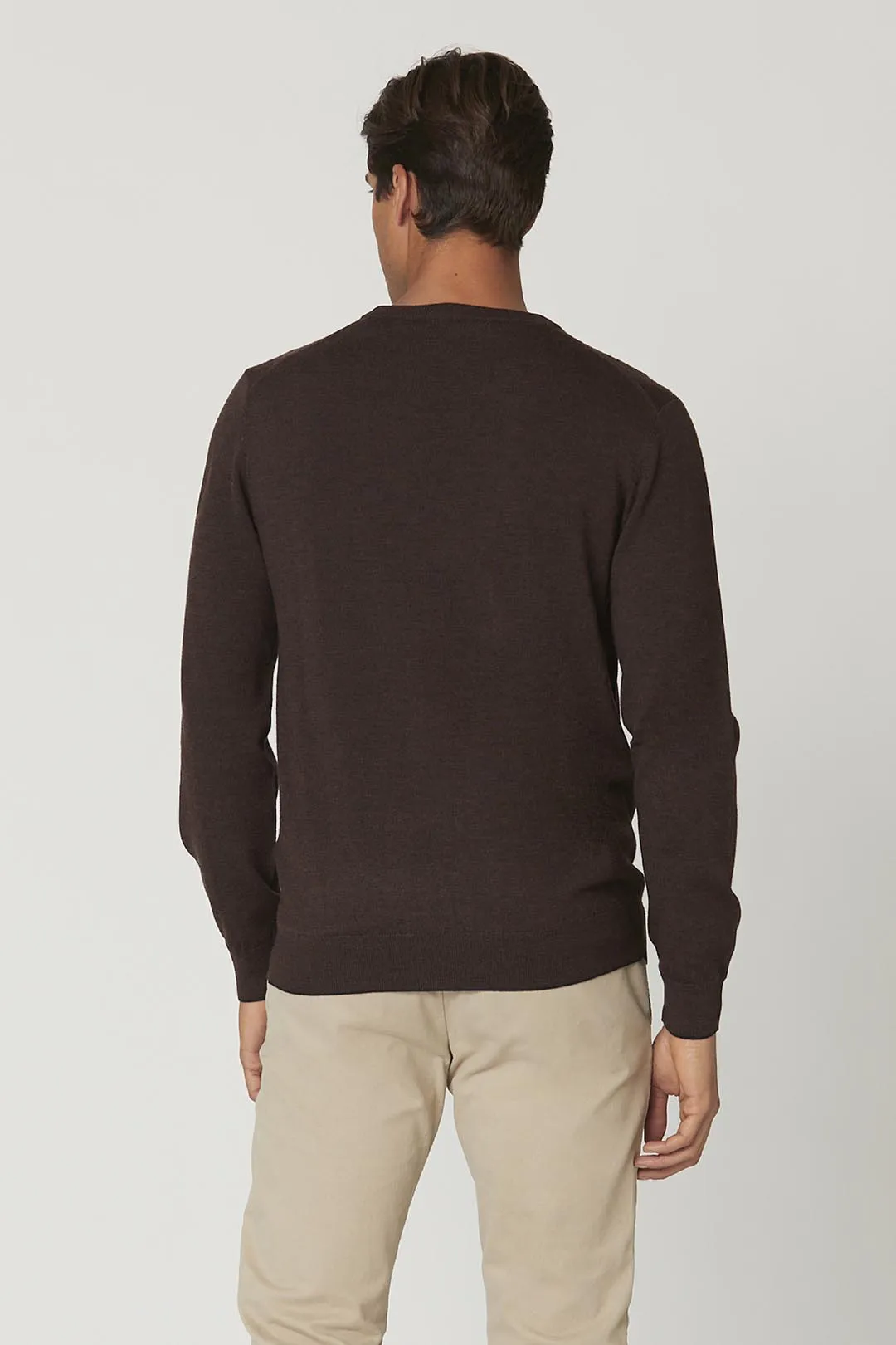 Crew neck wool sweater