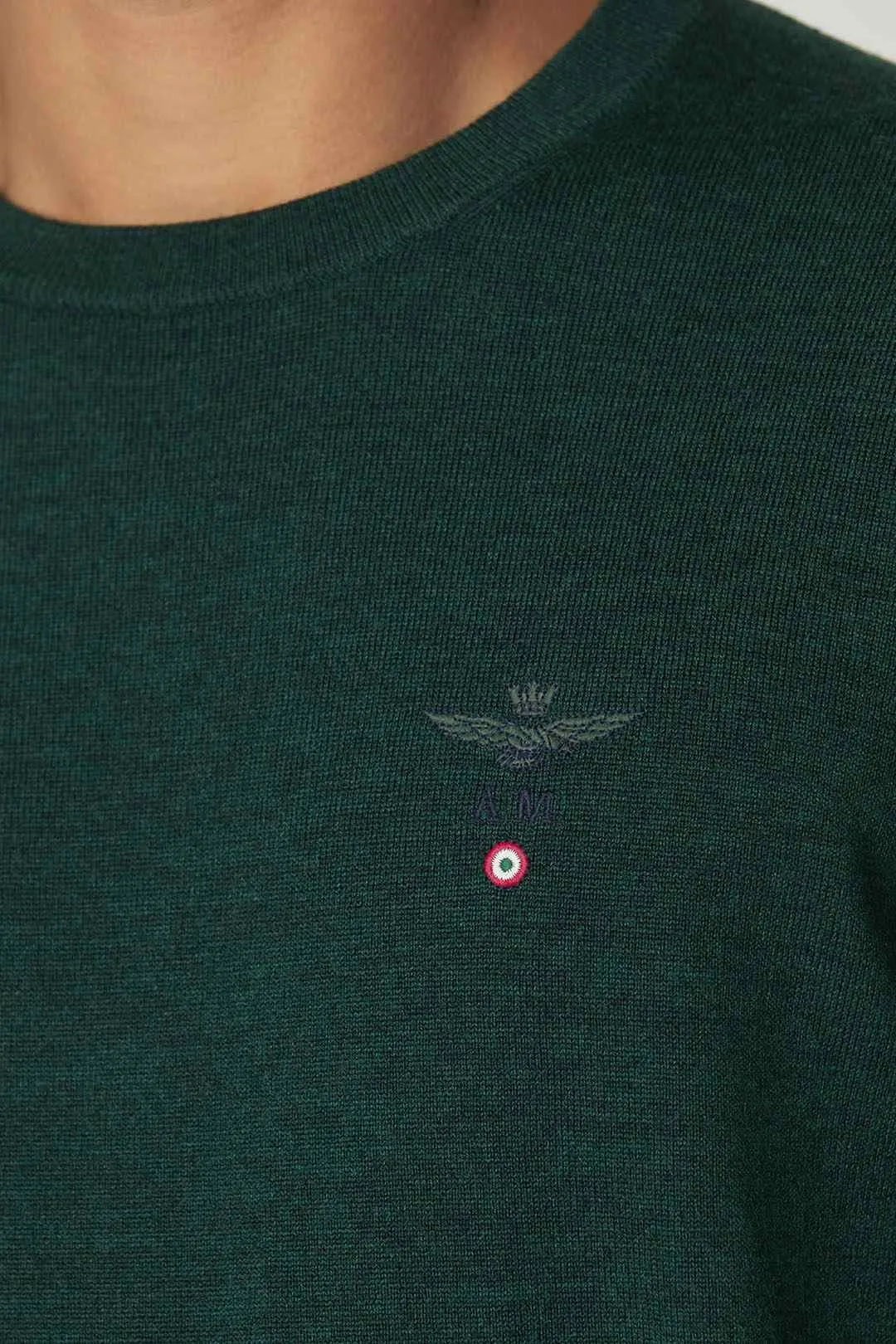 Crew neck wool sweater