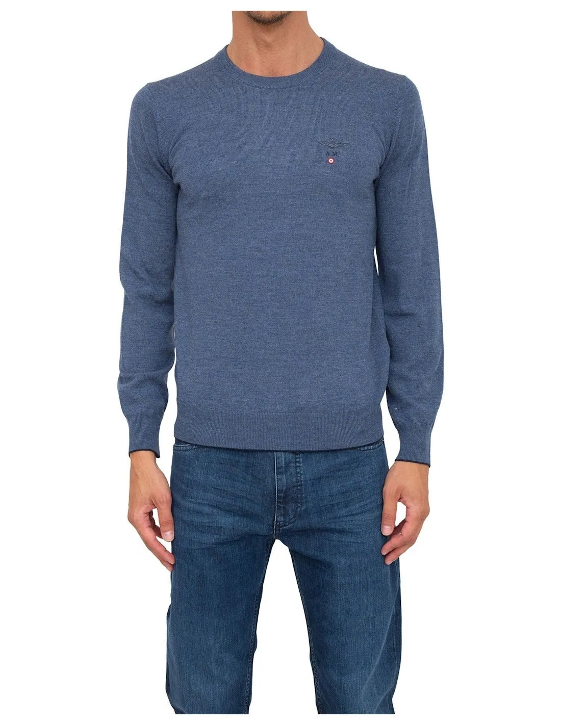 Crew neck wool sweater