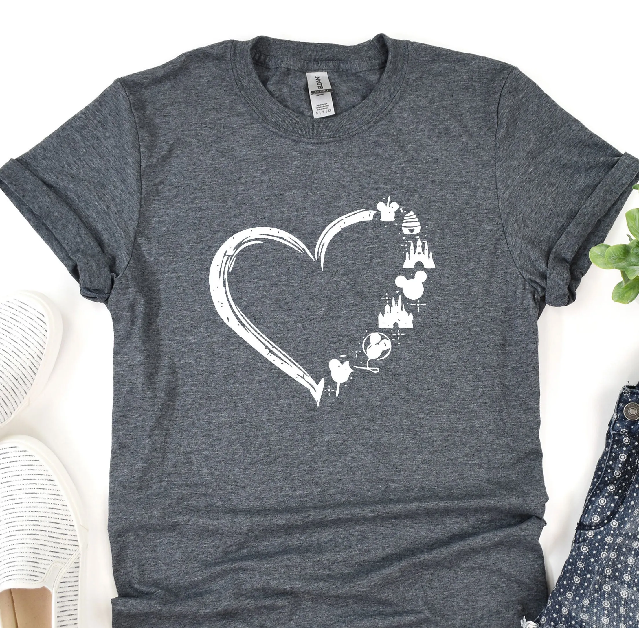 Disney Heart Shirt, Mickey and Friends TShirt, Disney Family Shirt, Disney Shirt for Women, Disney Shirt for Gift, Disneyland Matching Tee