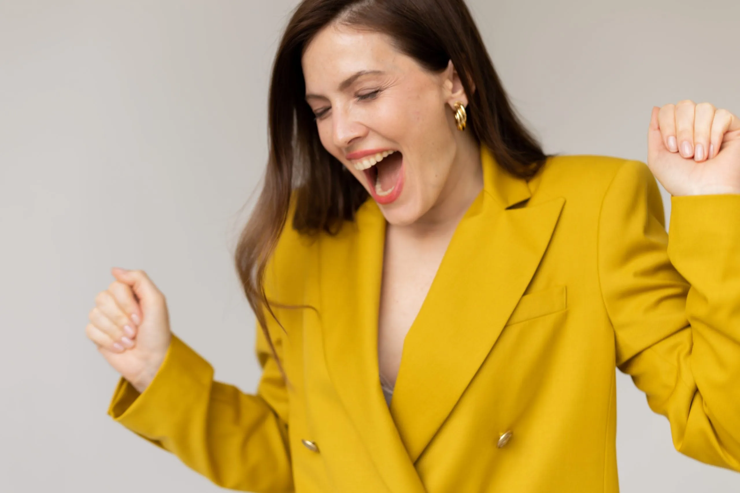 Double-breasted Blazer Mustard Yellow