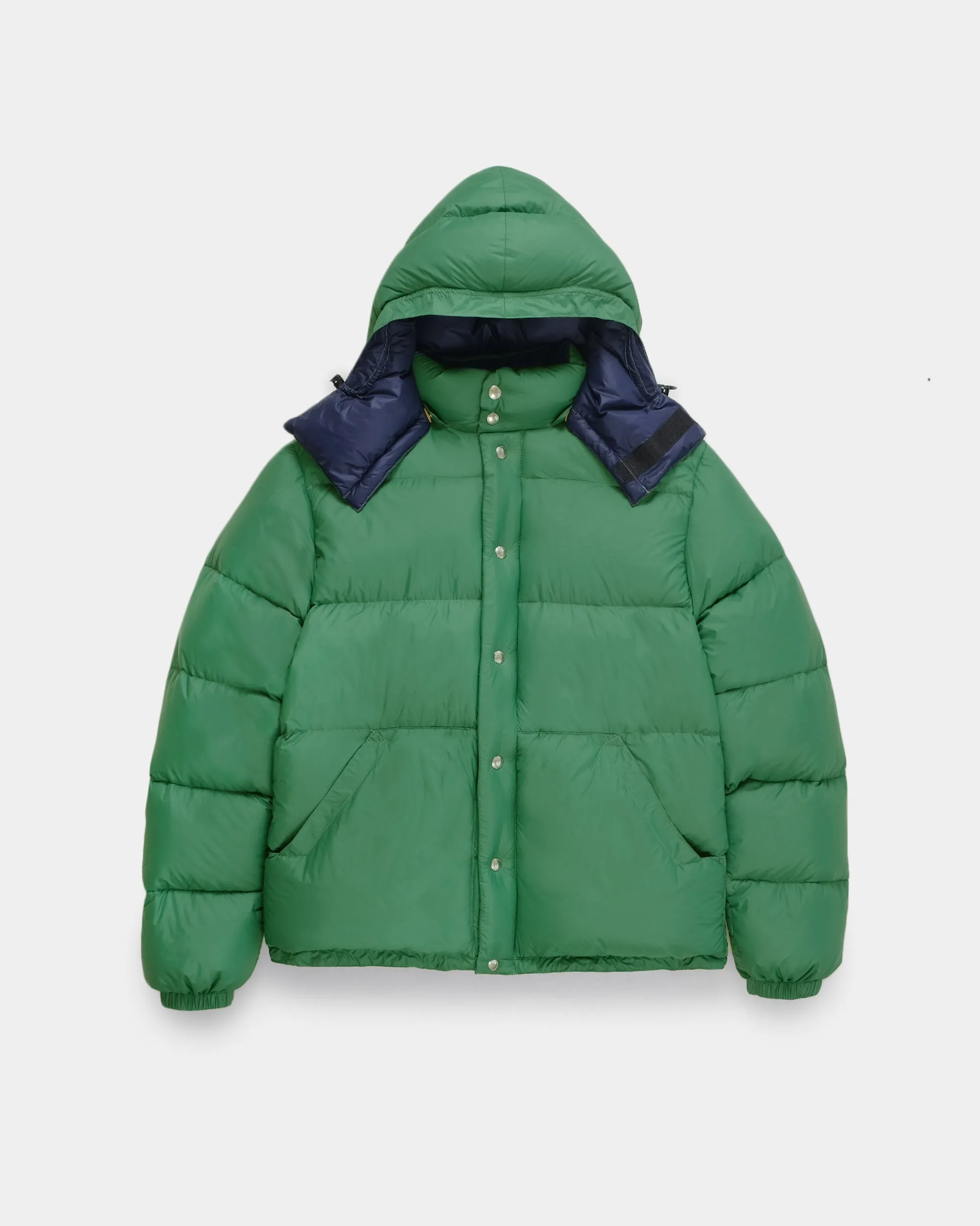 Down Sweater - Streakfree Nylon - Green & Navy (Final Sale)