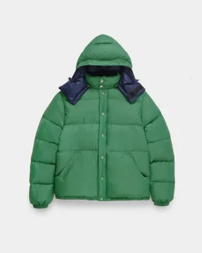 Down Sweater - Streakfree Nylon - Green & Navy (Final Sale)