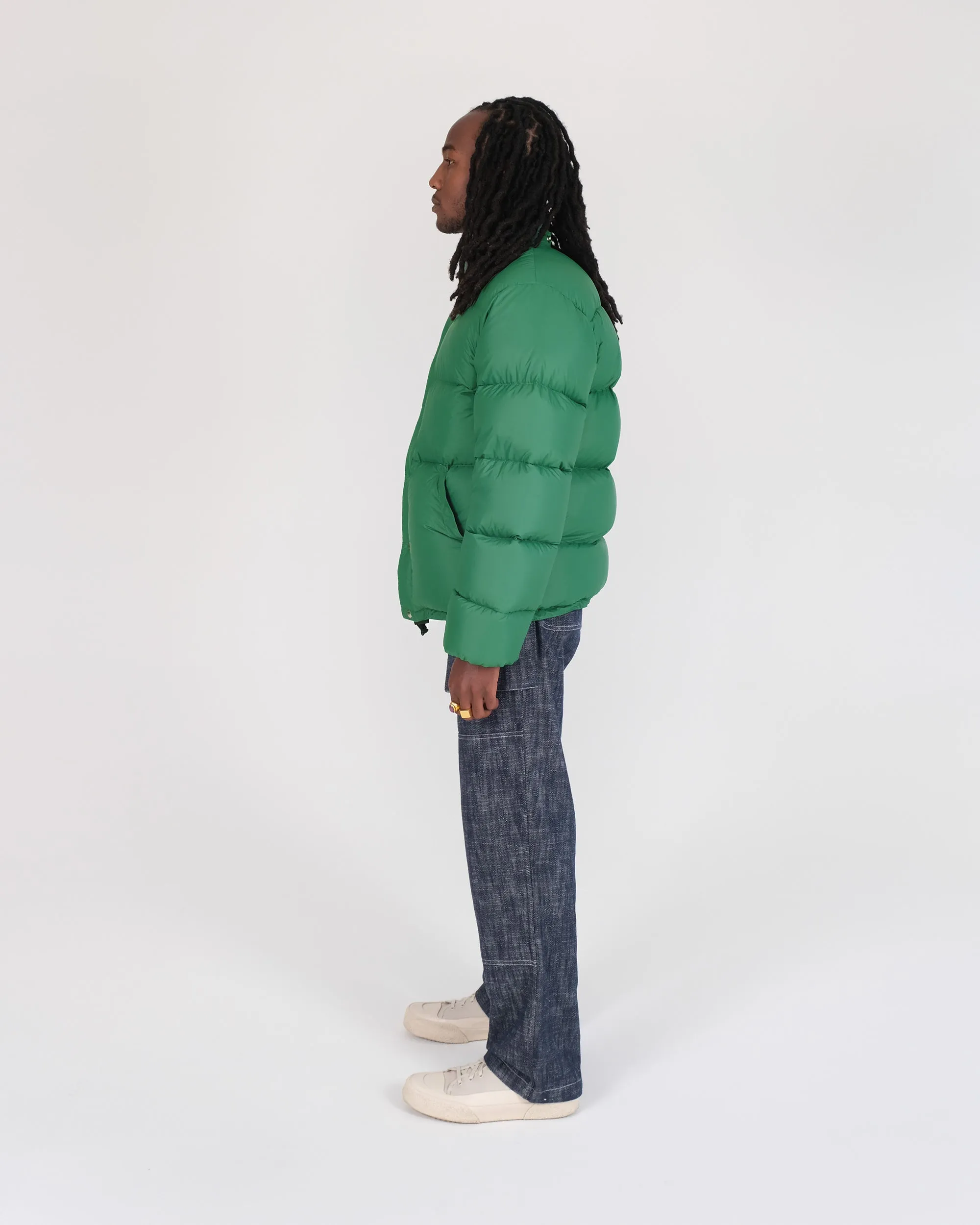 Down Sweater - Streakfree Nylon - Green & Navy (Final Sale)