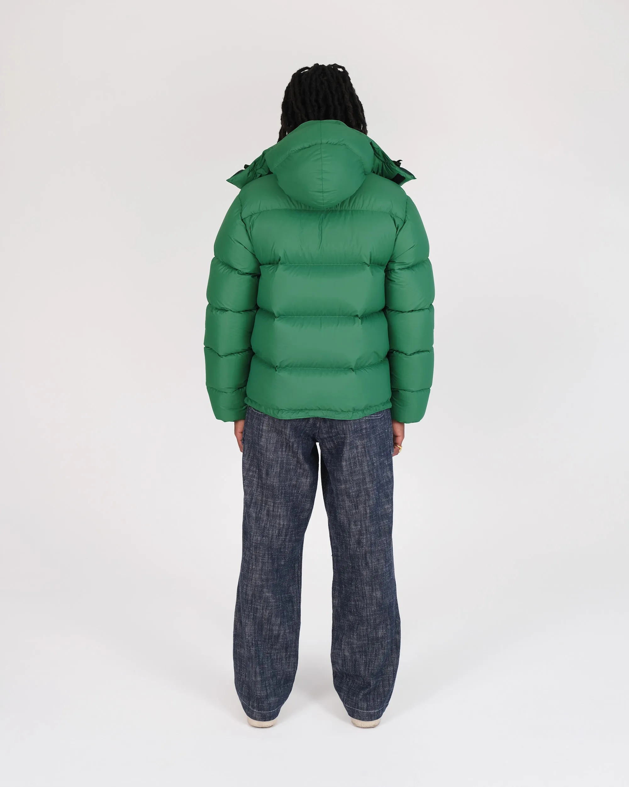 Down Sweater - Streakfree Nylon - Green & Navy (Final Sale)
