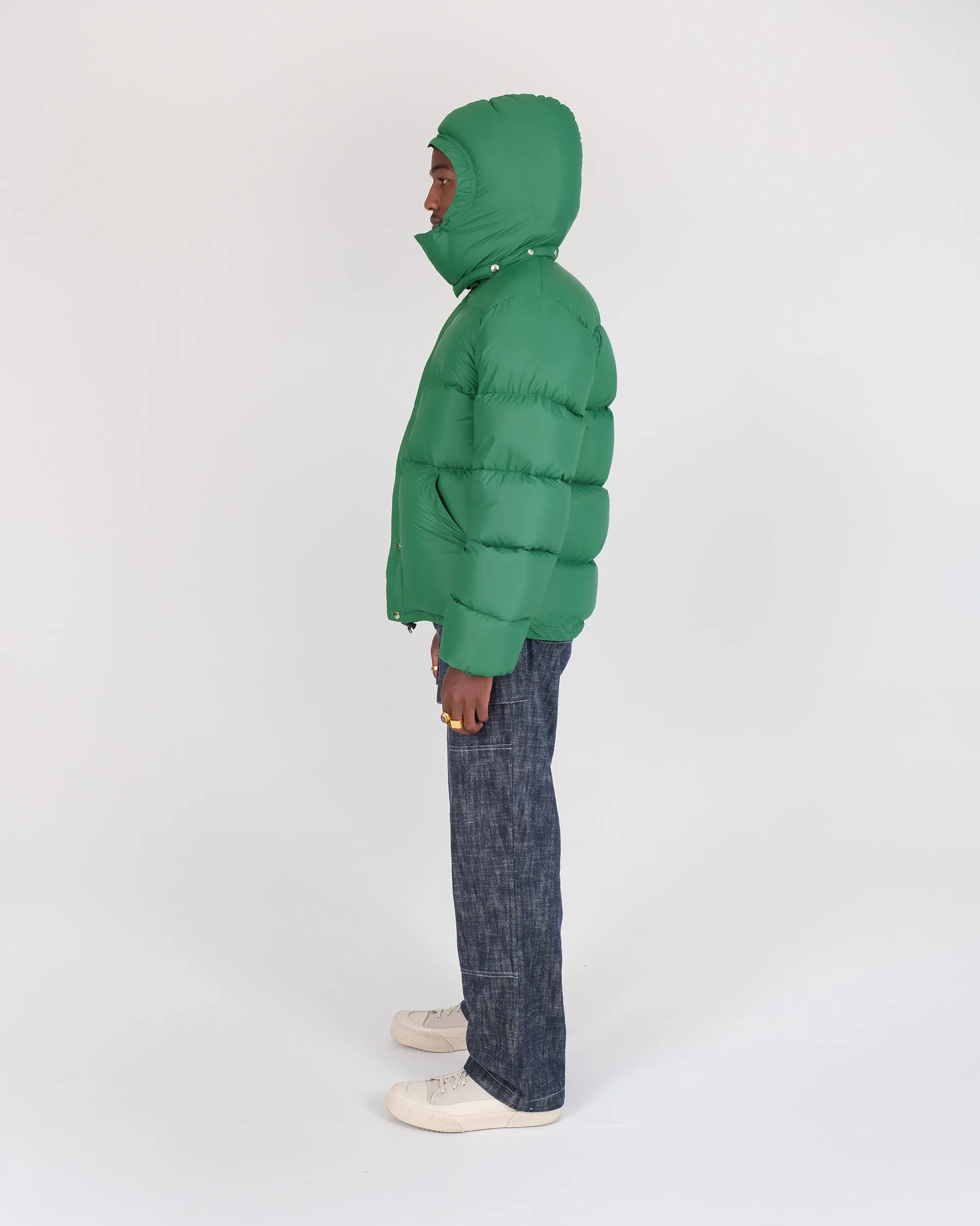 Down Sweater - Streakfree Nylon - Green & Navy (Final Sale)