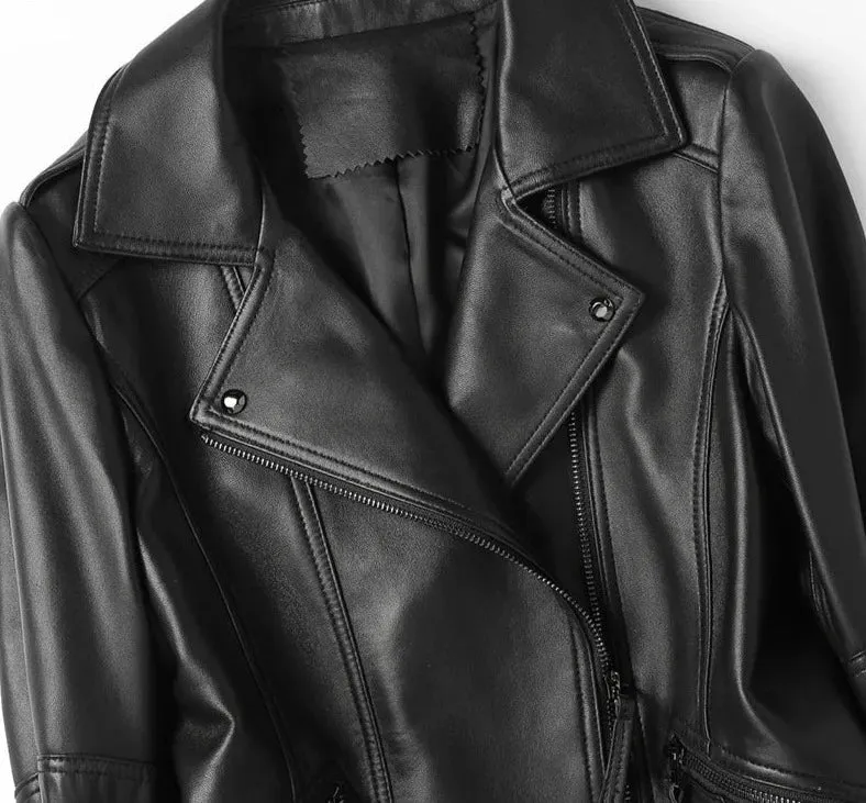 Genuine Leather Coat Female 100% Sheepskin coat