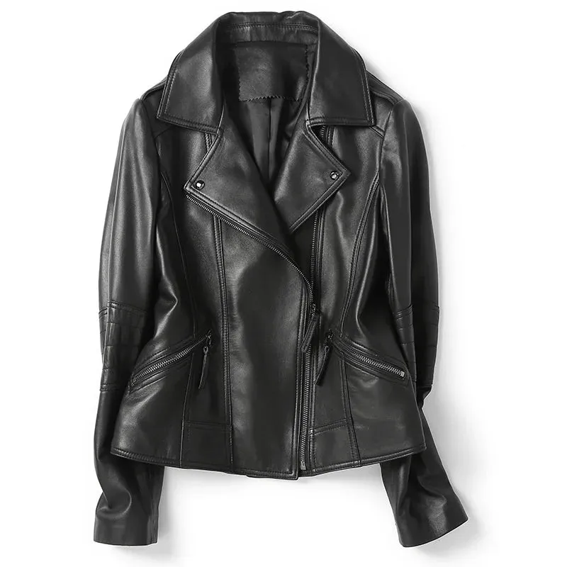 Genuine Leather Coat Female 100% Sheepskin coat