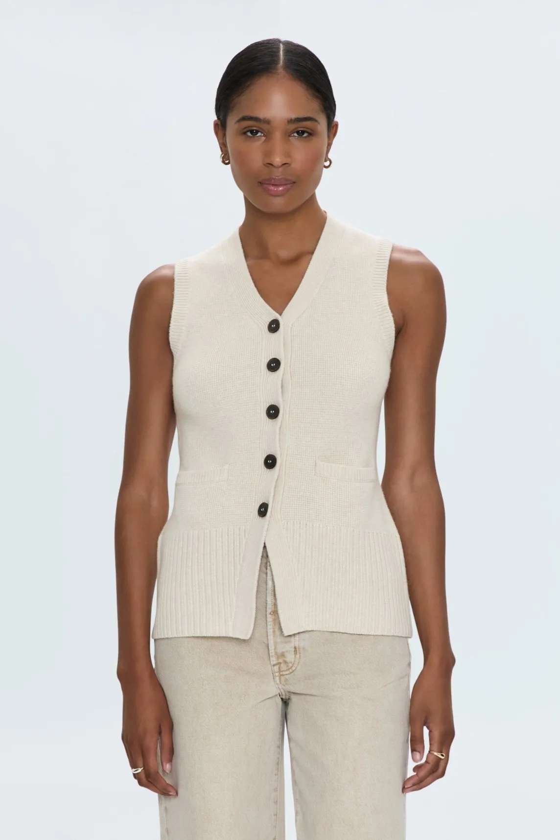 Gilet boutonné sans manches Audra