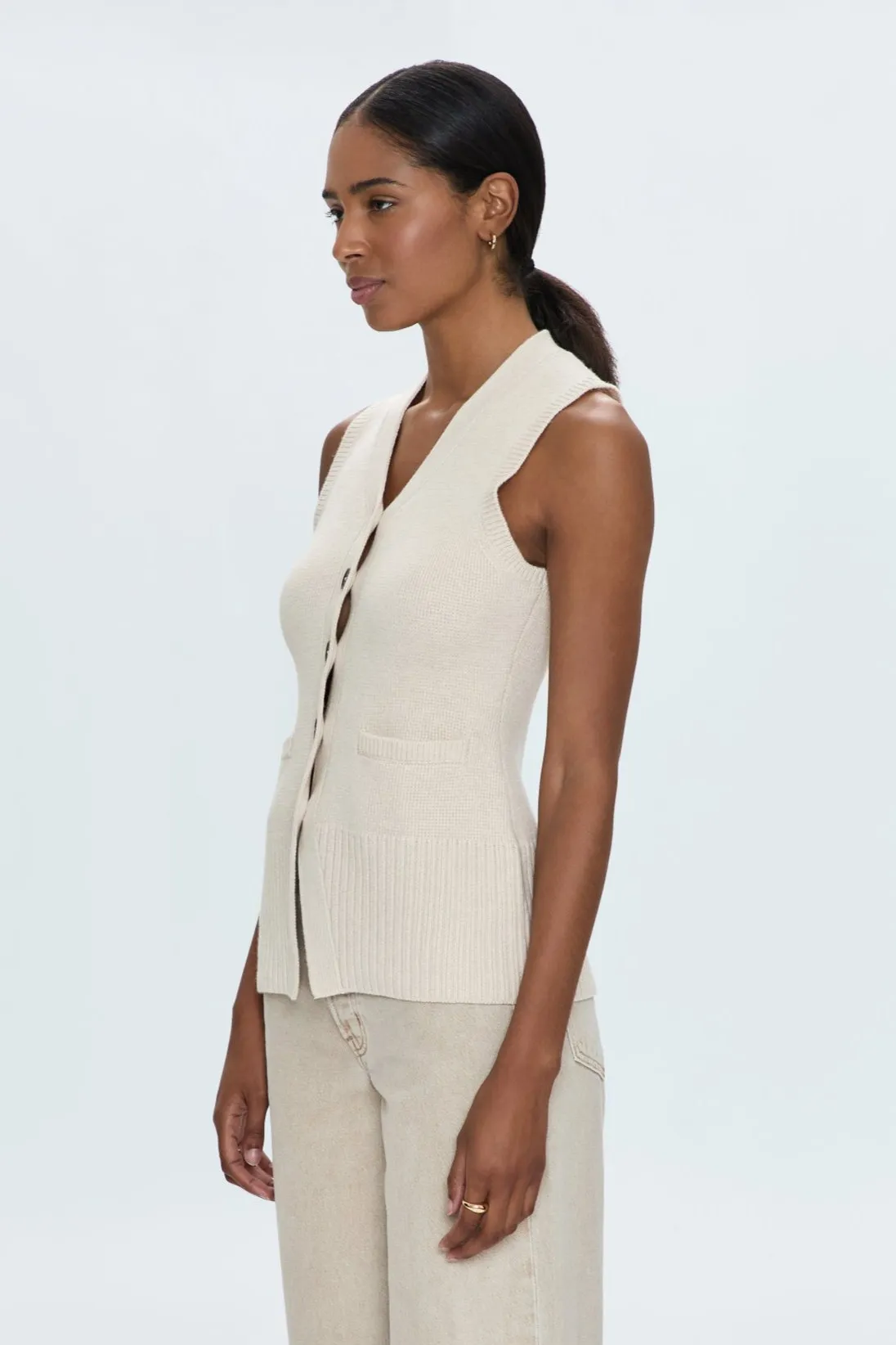 Gilet boutonné sans manches Audra