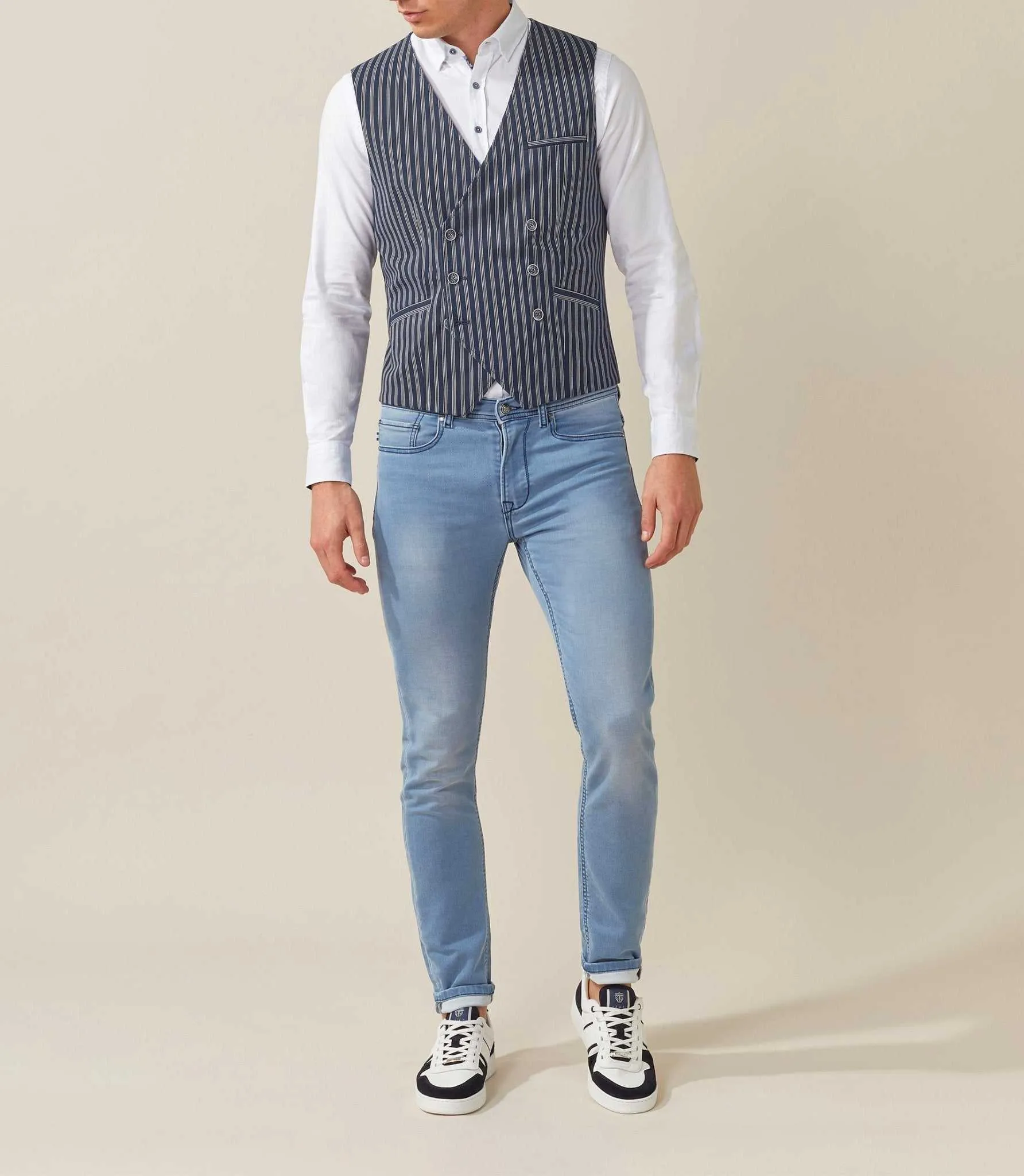 Gilet casual marine "Luis"