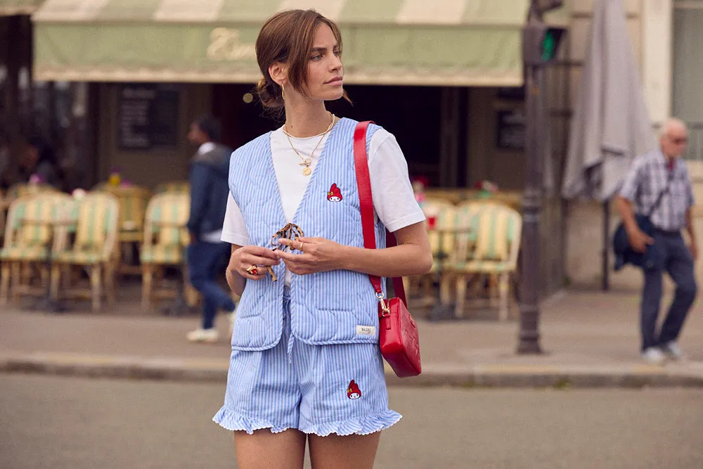 Gilet Nuance rayures bleu et blanc My Melody