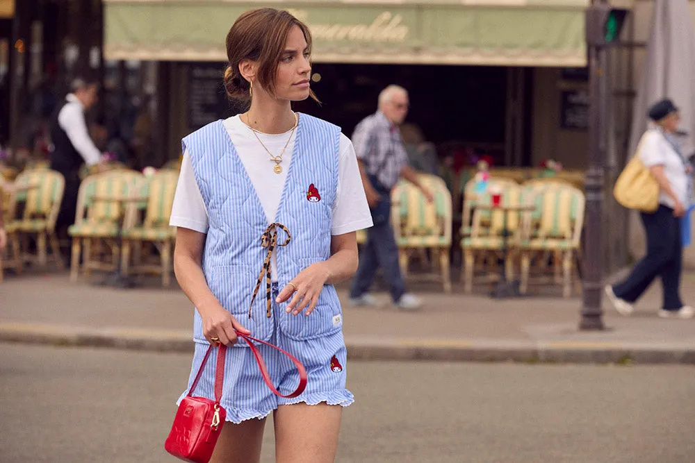 Gilet Nuance rayures bleu et blanc My Melody