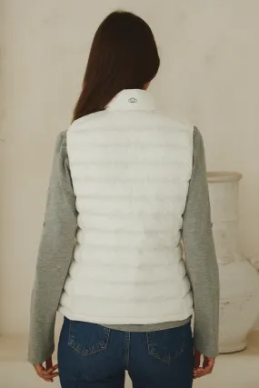 Glacial Gilet (Neck Lotus Embroidery)