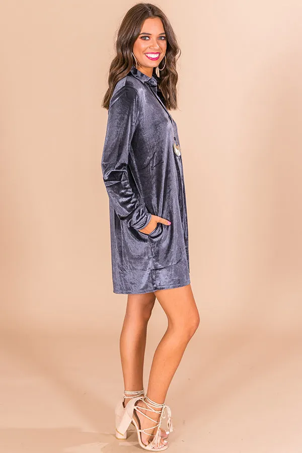 Happy Hour Honey Velvet Tunic In Riverside