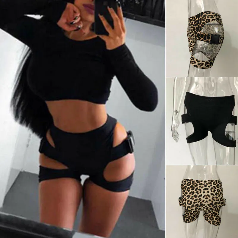High Waist Buckle Shorts