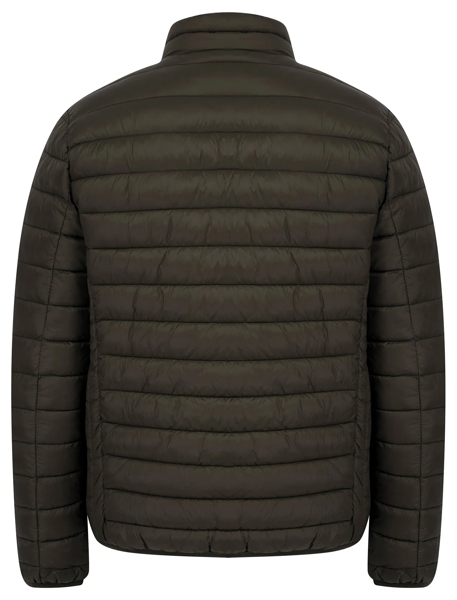 Inigo Funnel Neck Quilted Puffer Jacket in Khaki - Tokyo Laundry