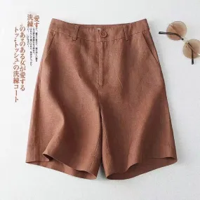 INSTOCK-Plus size suit pants female summer cotton and linen