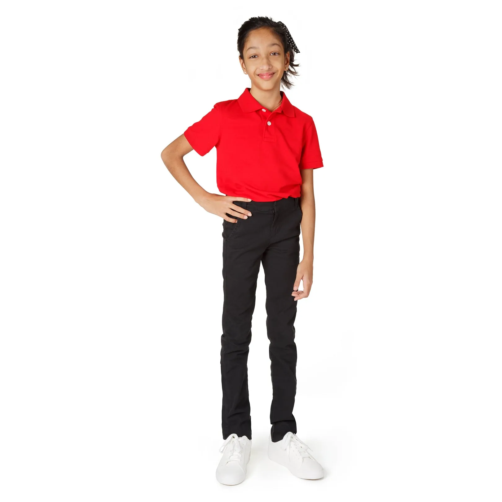 Kids Slim-Fit Twill School Uniform Pants / Wrinkle Resistant