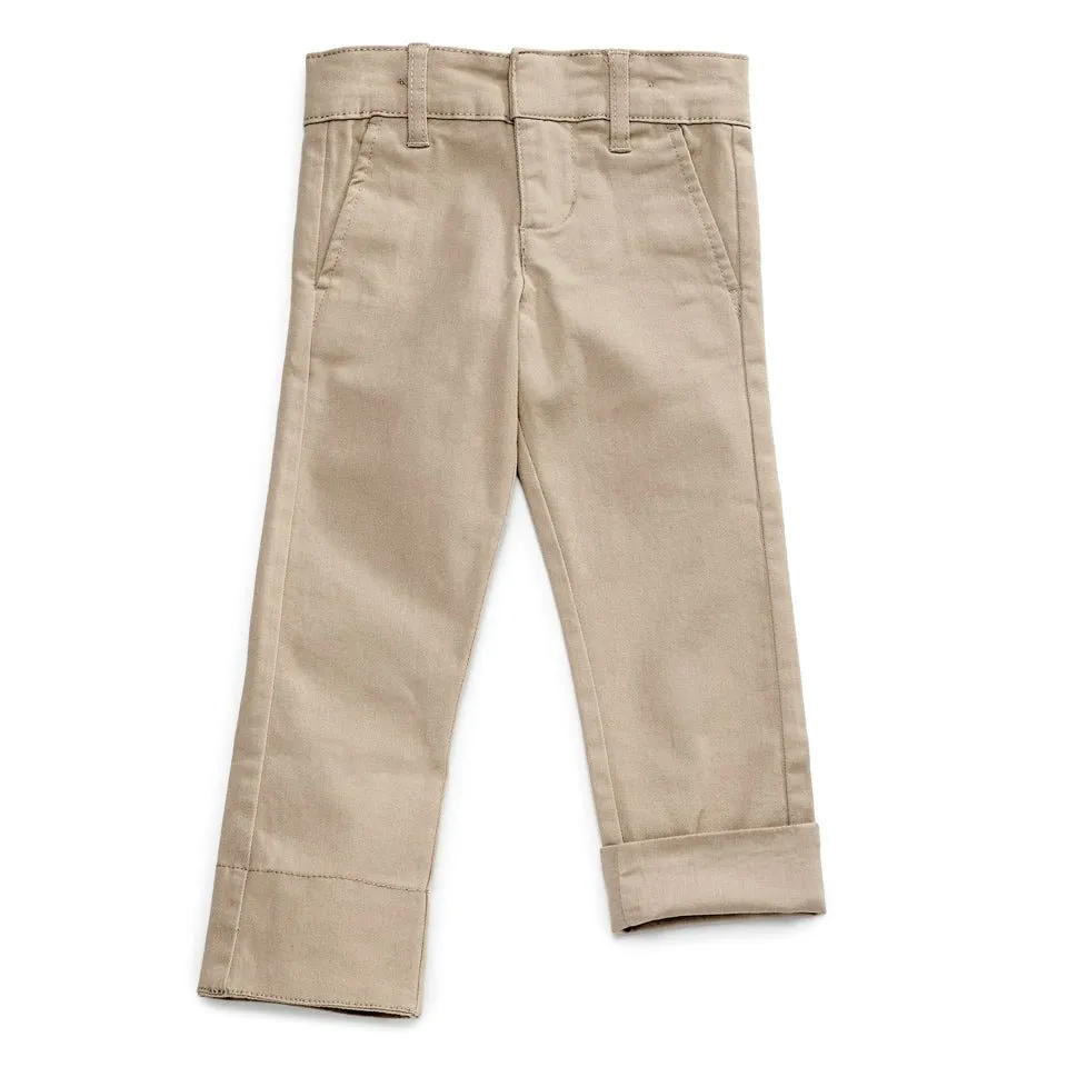 Kids Slim-Fit Twill School Uniform Pants / Wrinkle Resistant