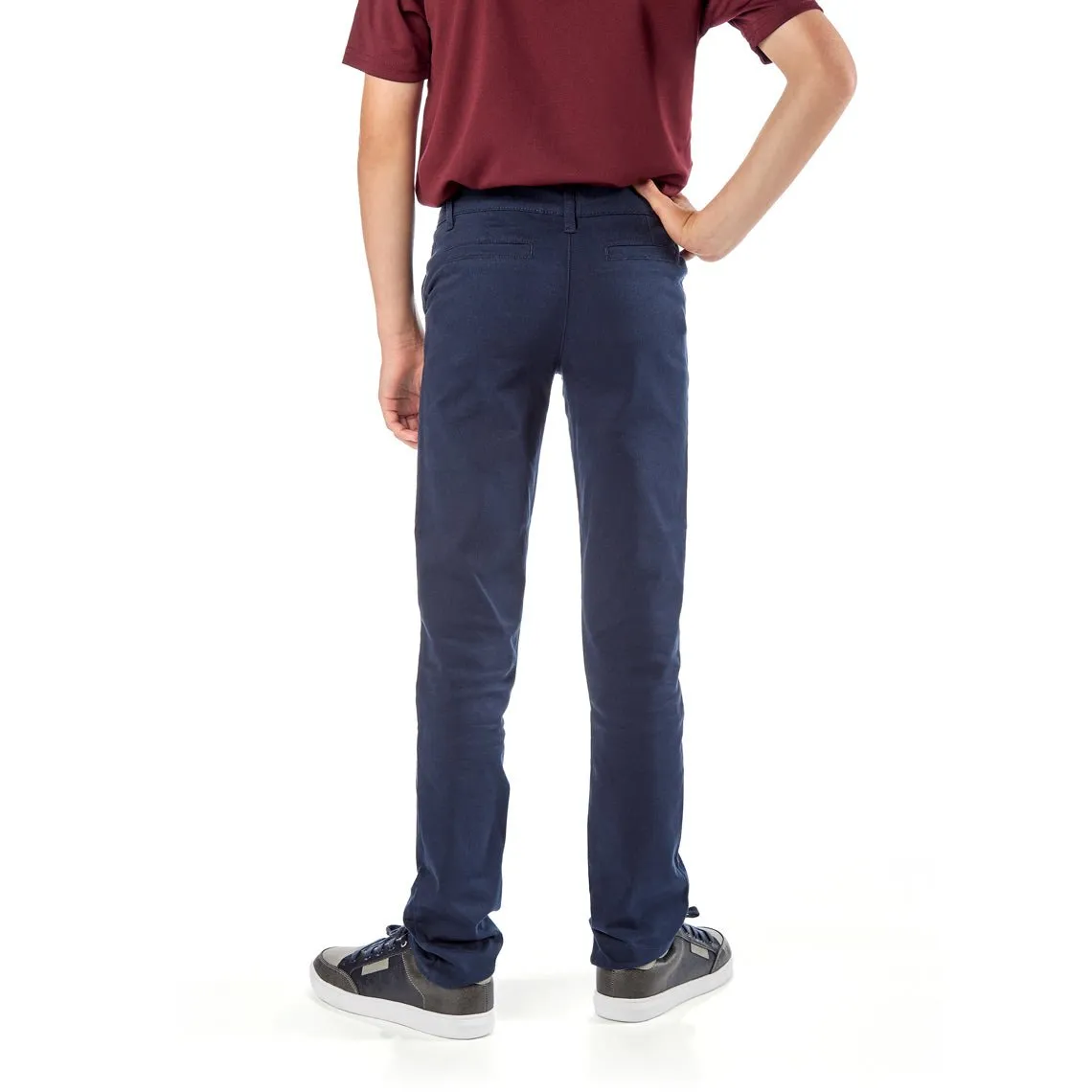 Kids Slim-Fit Twill School Uniform Pants / Wrinkle Resistant