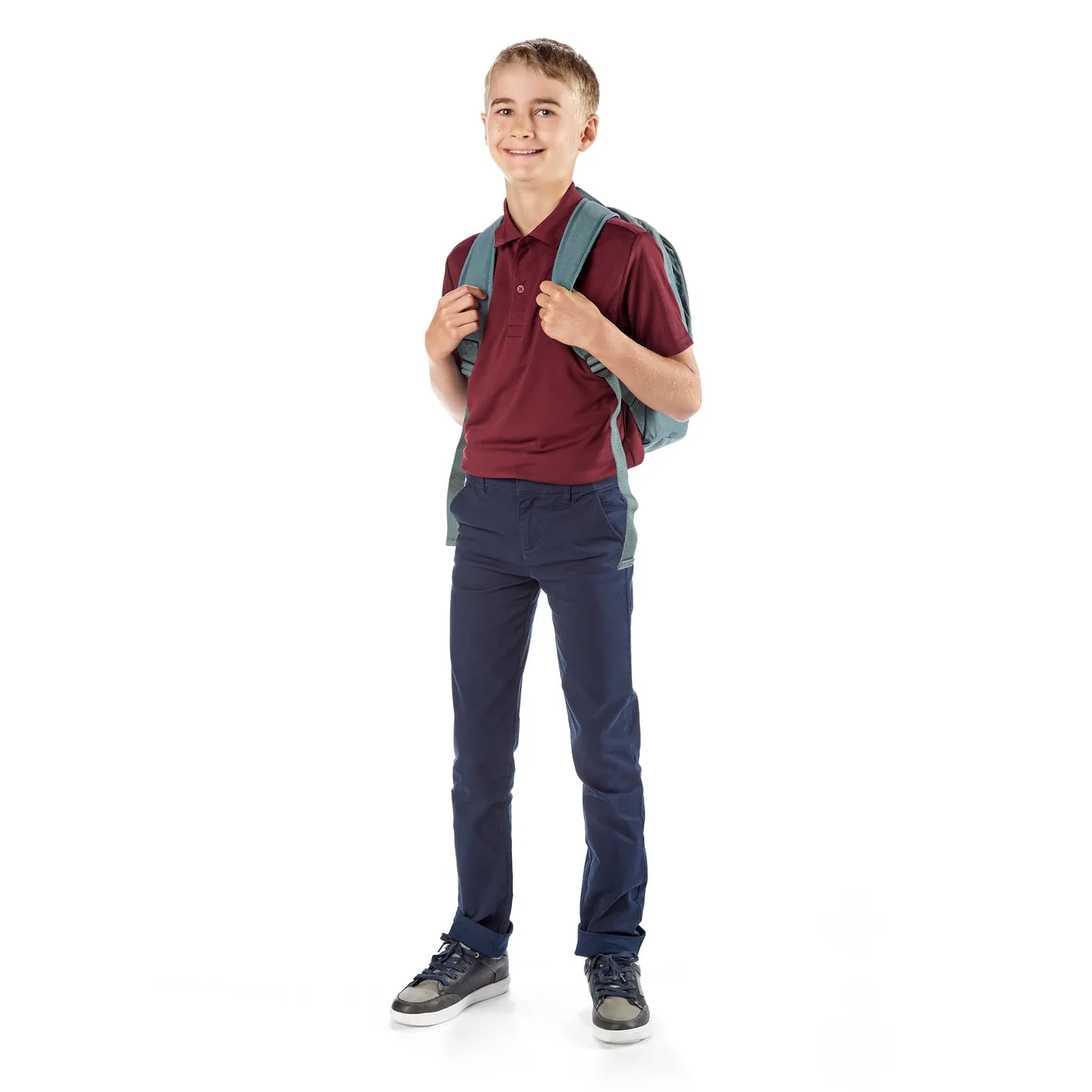 Kids Slim-Fit Twill School Uniform Pants / Wrinkle Resistant