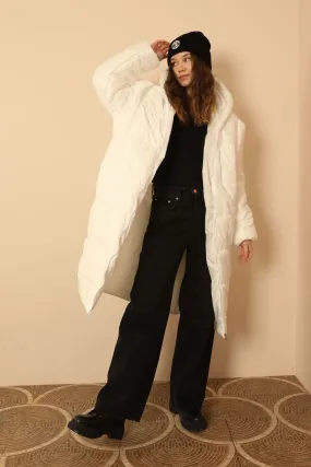 KKT Long Sleeve Oversize Women Coat - White - Baden-Baden