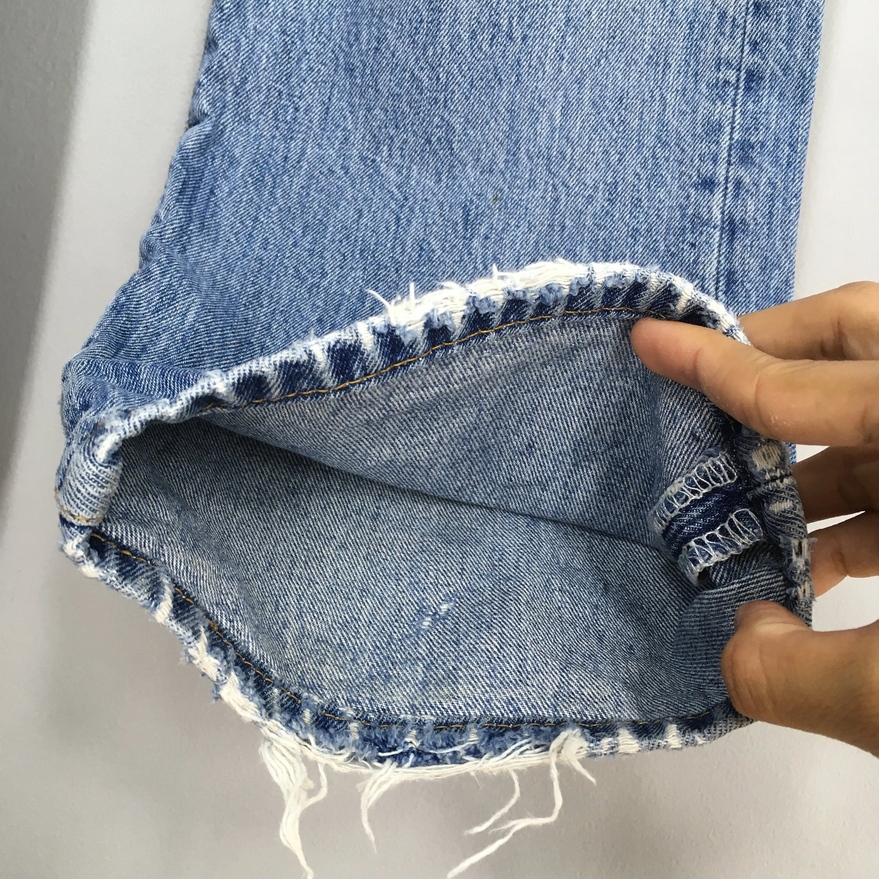 Levi's 501 Faded Blue Jeans Stone Washed Size 35x32