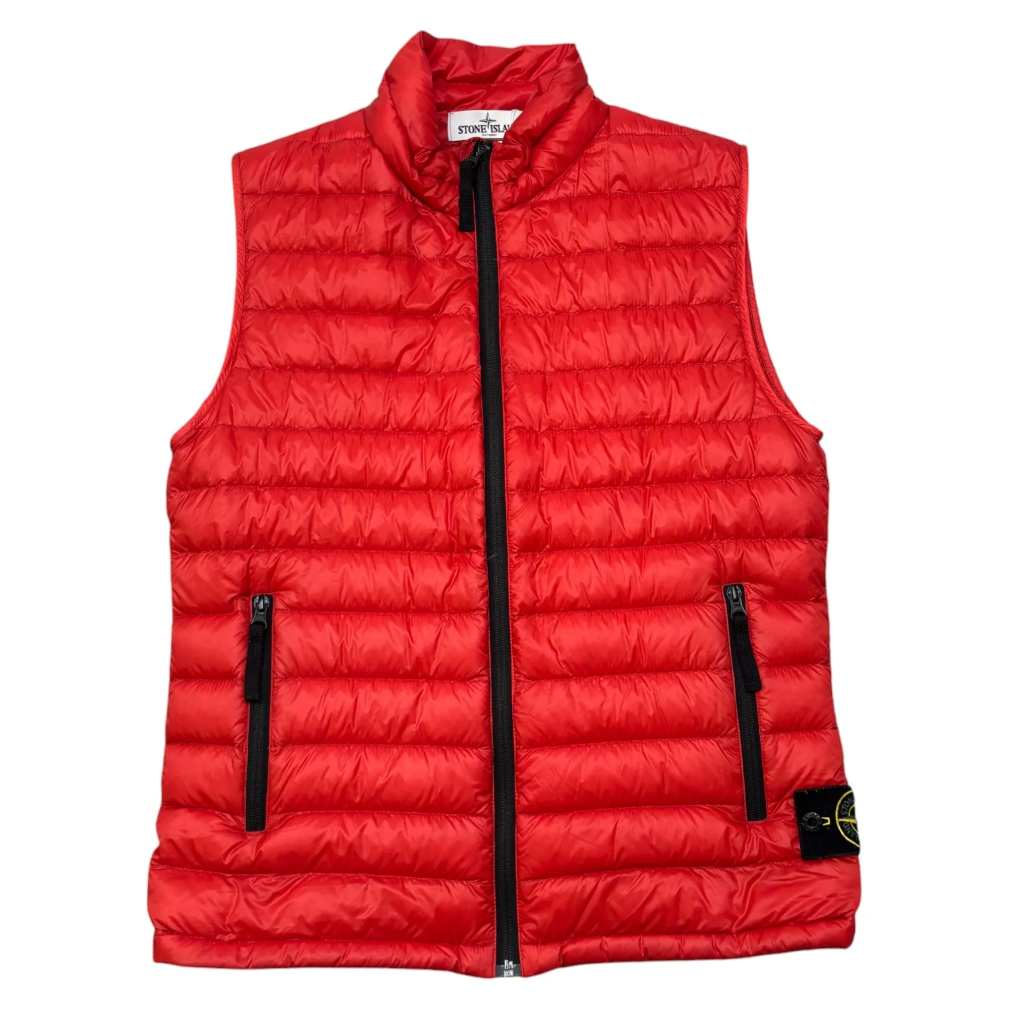 Men's Applique Logo Gilet Red Size S