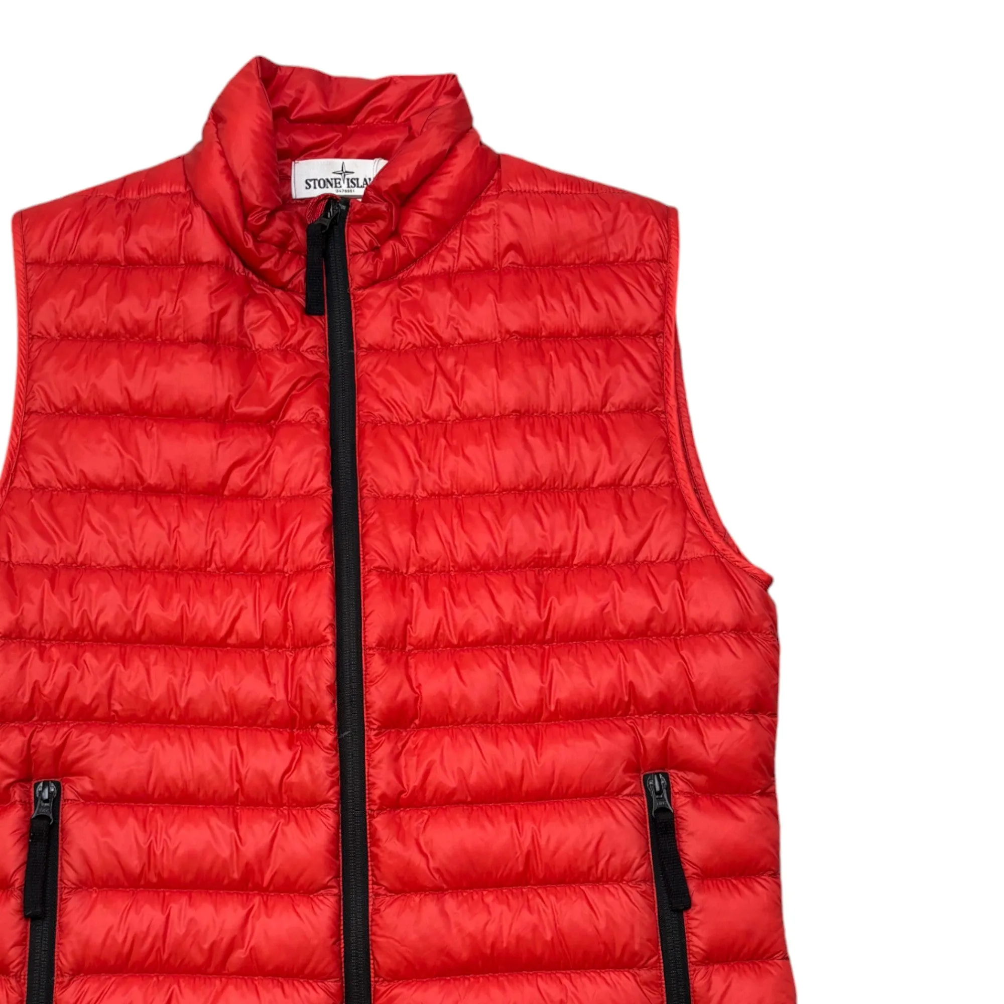 Men's Applique Logo Gilet Red Size S