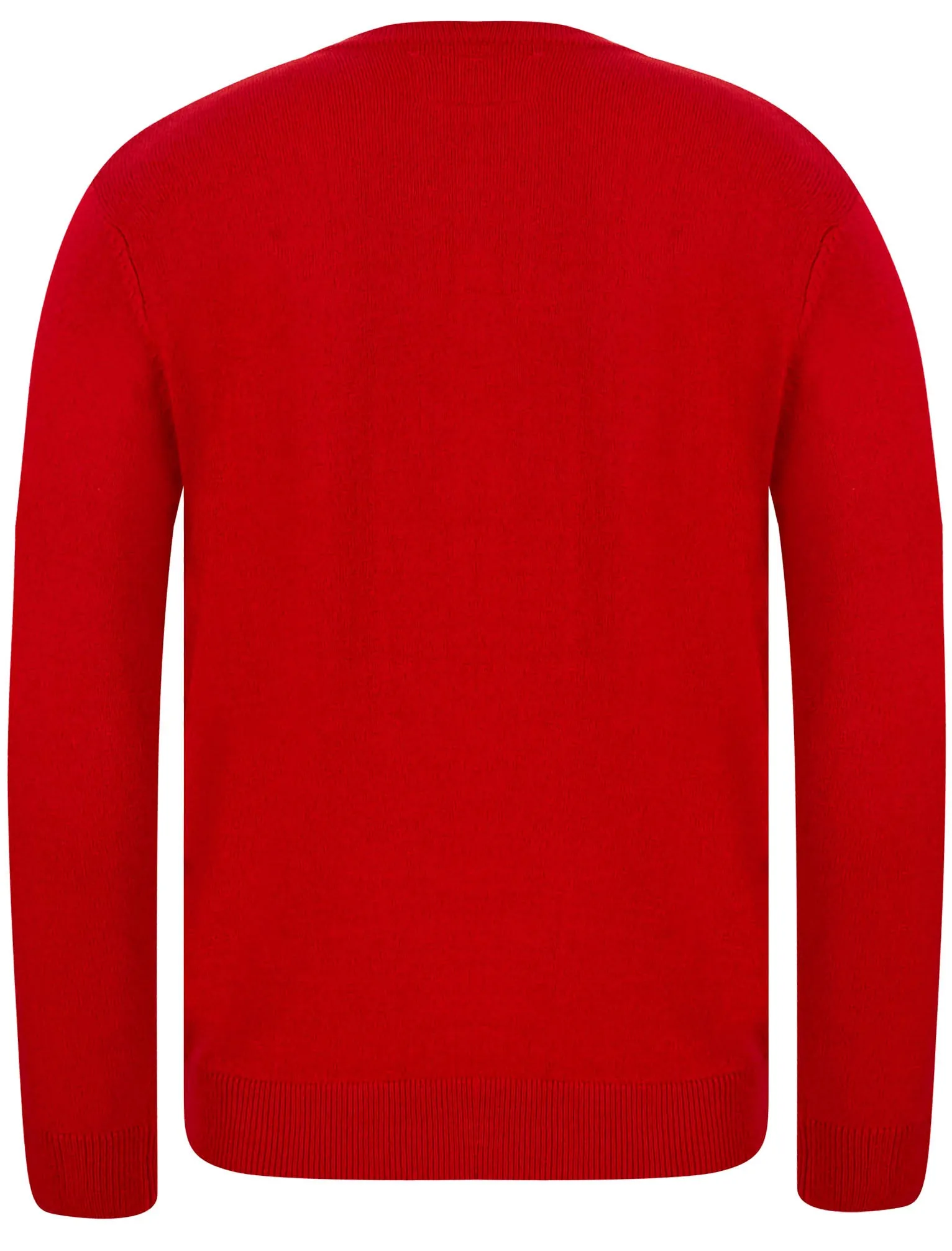 Men’s Fat Santa Motif Novelty Christmas Jumper in George Red - Merry Christmas