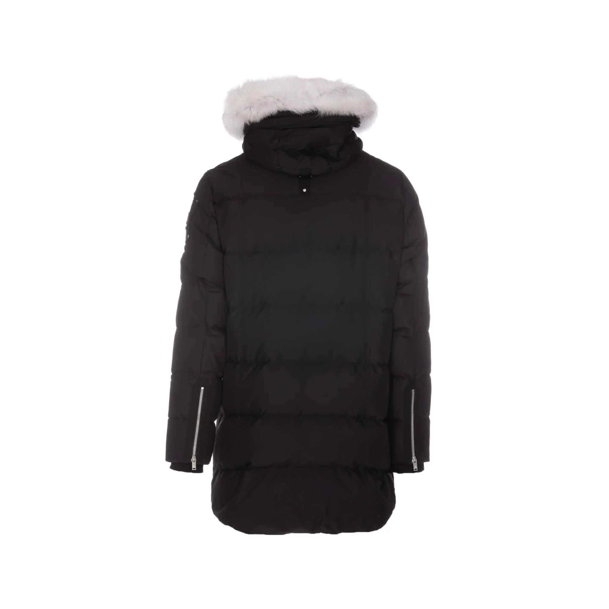 Moose Knuckles Mens Cloud Parka in Black/ Natural Fox Fur