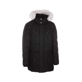 Moose Knuckles Mens Cloud Parka in Black/ Natural Fox Fur