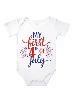 My First 4th of July Baby Girl Bodysuit