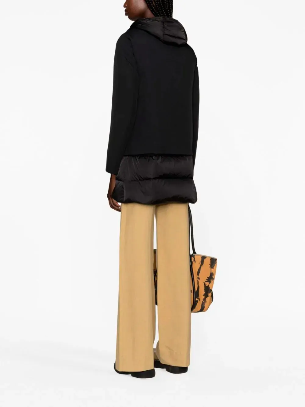 Panelled hooded parka