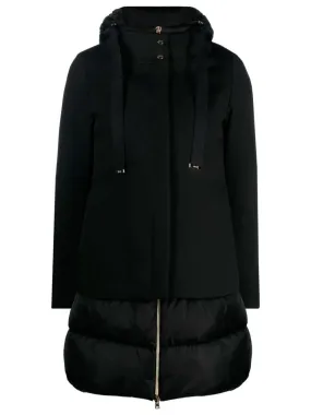 Panelled hooded parka