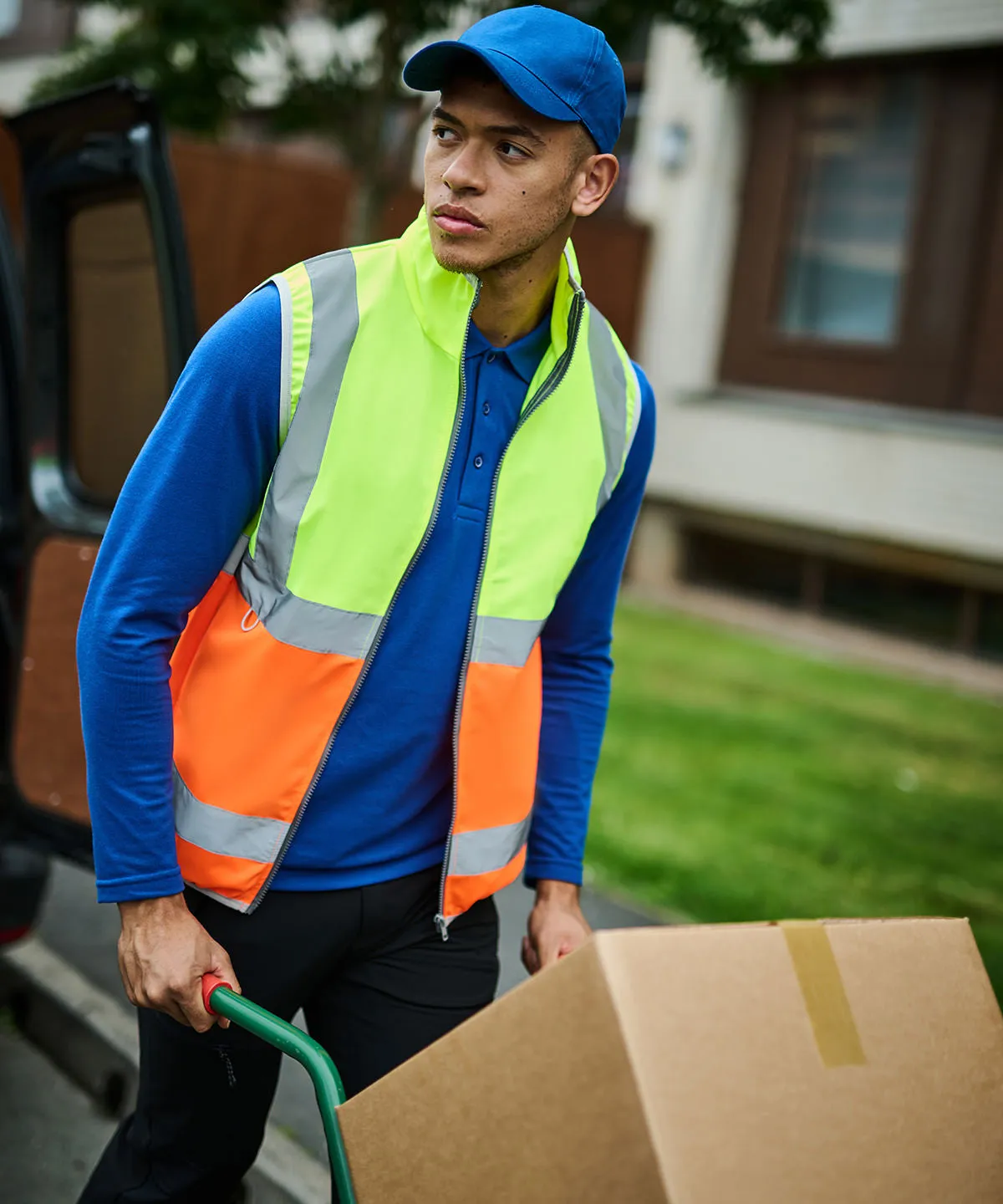 Pro hi-vis full-zip gilet | Yellow/Orange