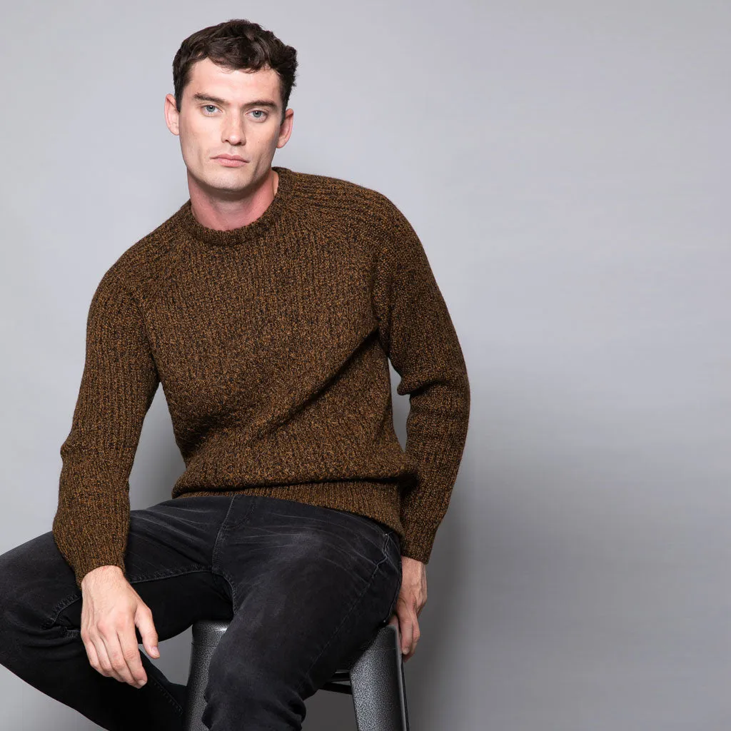 Seaton Crew Neck Moss Stitch Jumper