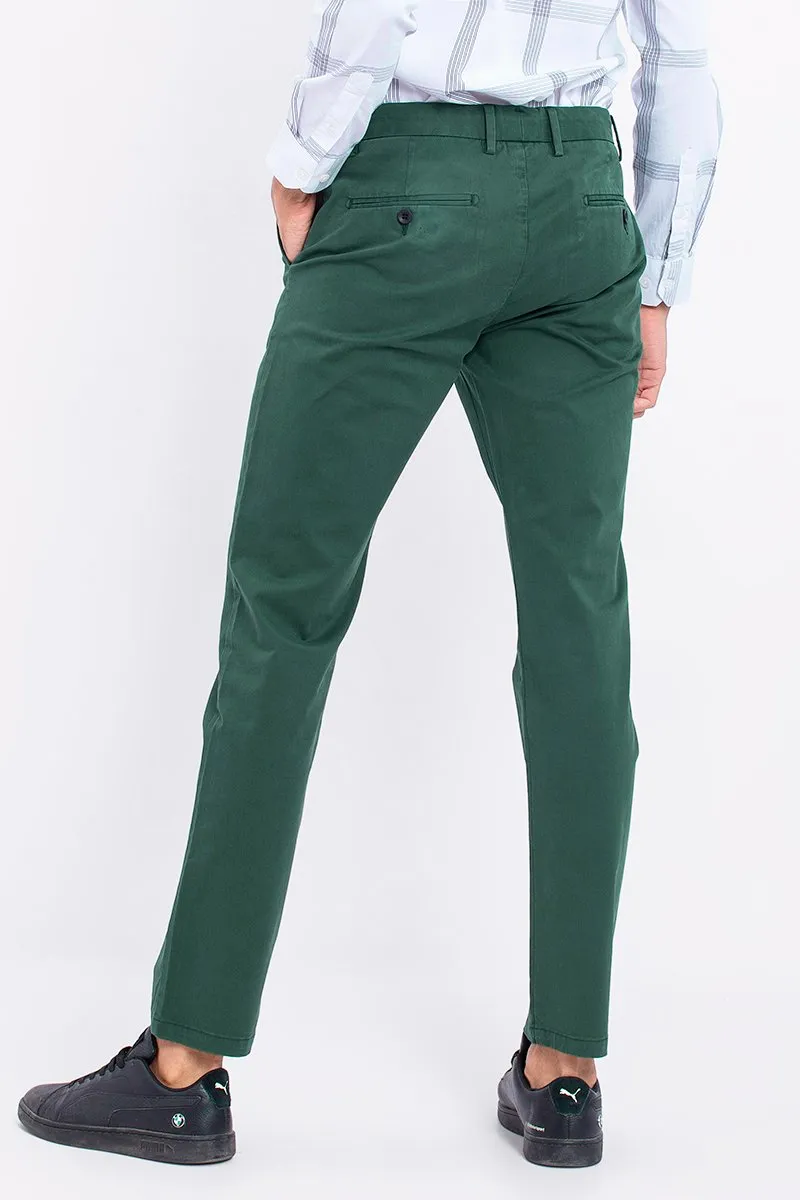 SF Pine Green 2-Way Stretch Washed Chino
