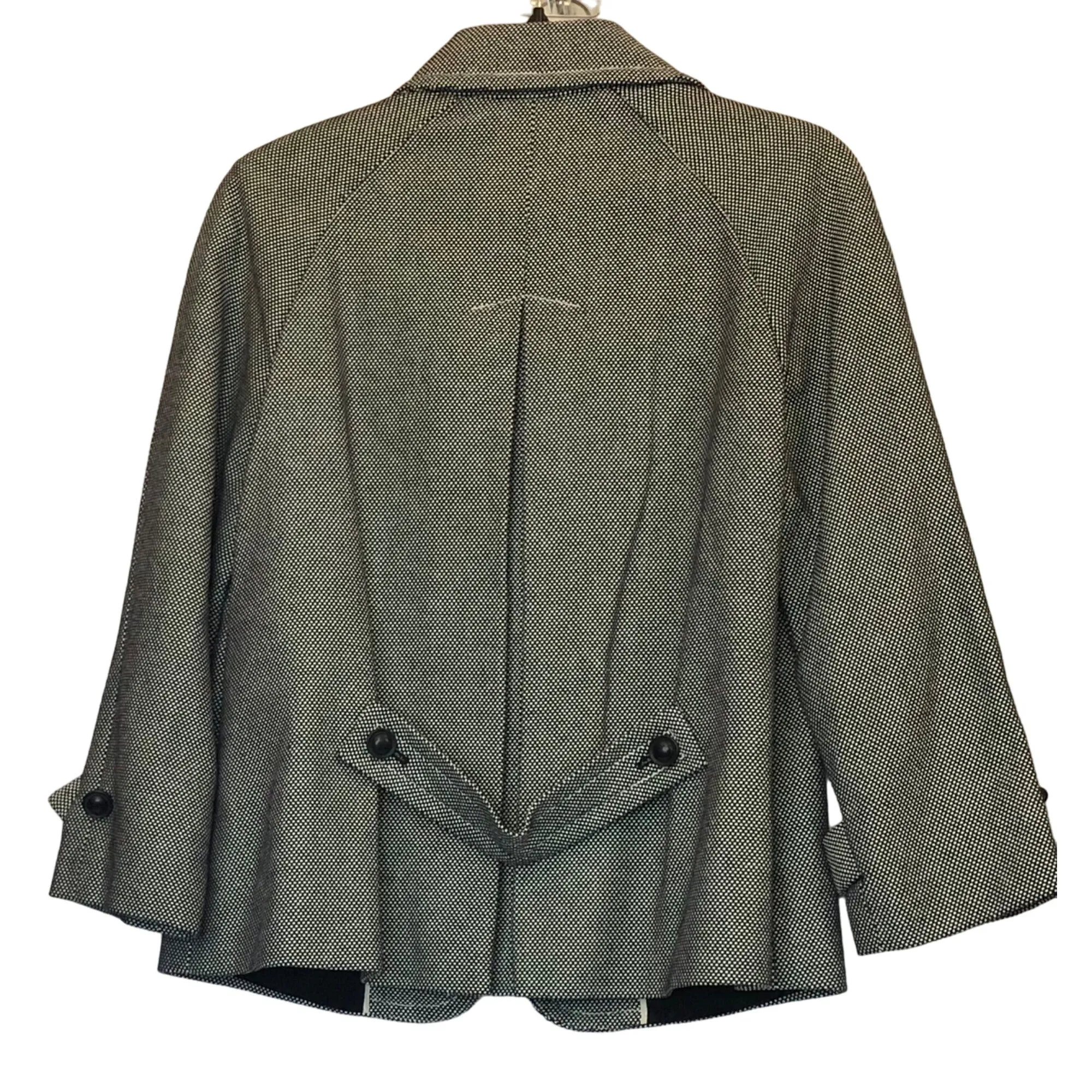 Talbots Black & White Jacket Blazer Size 6 Pre-Owned