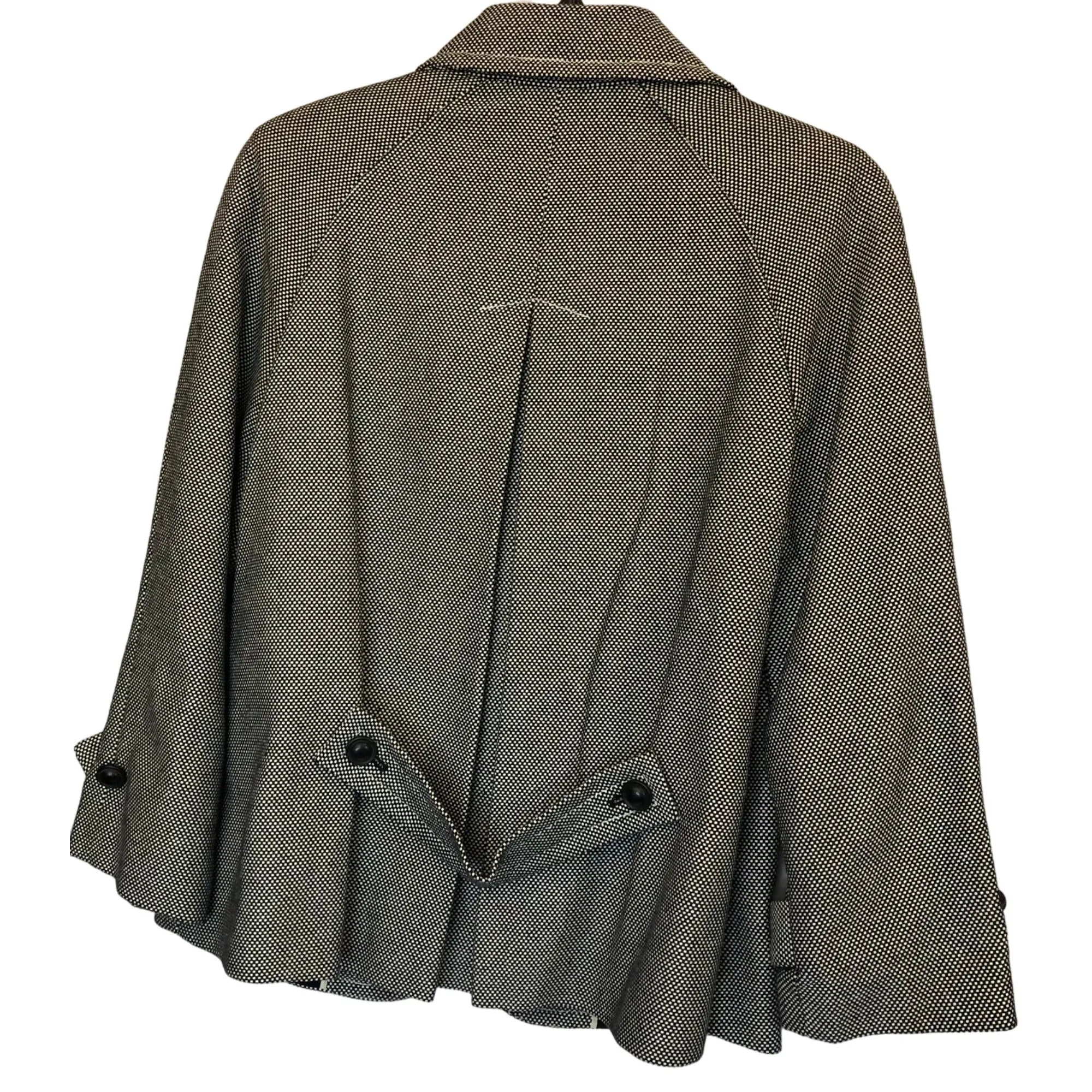 Talbots Black & White Jacket Blazer Size 6 Pre-Owned