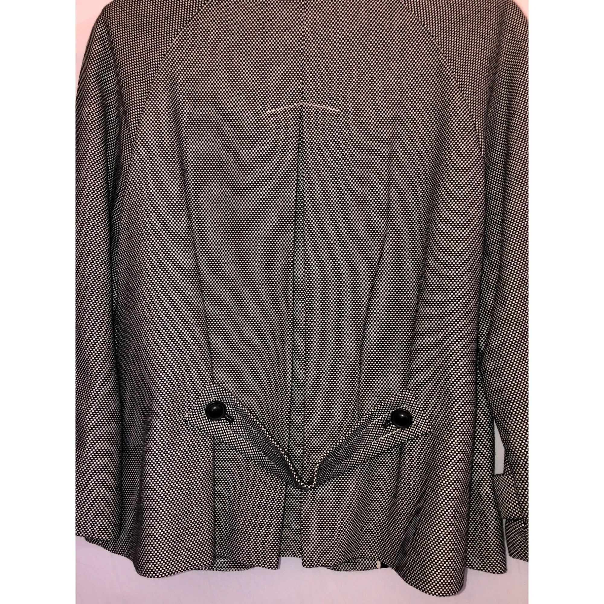 Talbots Black & White Jacket Blazer Size 6 Pre-Owned
